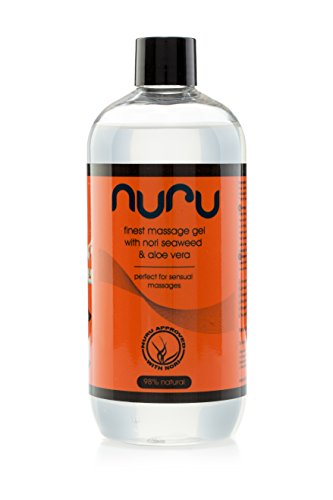 Nuru Massagegel (500 ml) – Body-to-Body Massage Gel für sinnliche Massagen, problemlos abspülbar, mit Nori Algen, pH-neutral, frei von Tierversuchen